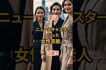 実は“ニュースキャスター”だった女性芸能人3選!!#shorts #芸能人 #ニュースキャスター #意外な経歴 #滝川クリステル #ホラン千秋 #桐谷美玲 #ショート動画