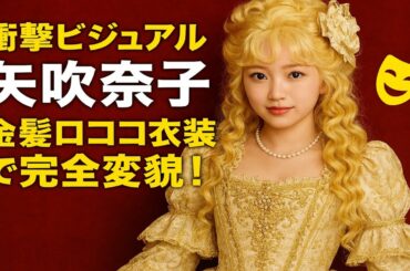 🔥✨【衝撃ビジュアル】矢吹奈子、金髪ロココ衣装で完全変貌！開幕直前『サムシング・ロッテン！』で魅せた新境地💛🎭