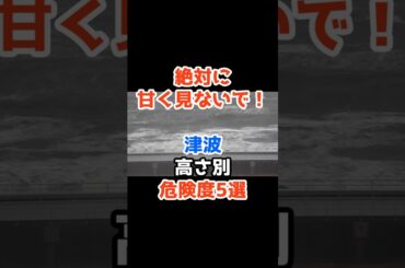 絶対に甘く見ないで！津波高さ別危険度5選 #防災 #災害 #津波 #雑学 #命を守る #shorts