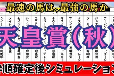 【天皇賞(秋)2025】 枠順確定後シミュレーション 最速の馬は、最強の馬か マスカレードボールは5枠7番、ミュージアムマイルは6枠9番に確定