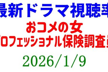 おコメの女 高視聴率！視聴率速報☆2026年1月9日