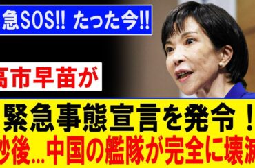 【緊急SOS】高市早苗が緊急事態宣言、中国艦隊が壊滅???