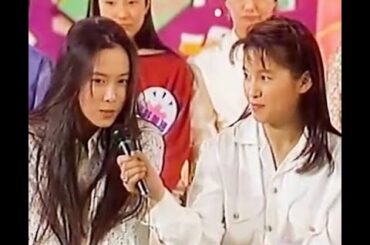 初期メンバー最後の「なにがなんでも」桜っ子クラブ  中谷美紀17歳 東恵子18 歳 胡桃沢ひろこ18歳