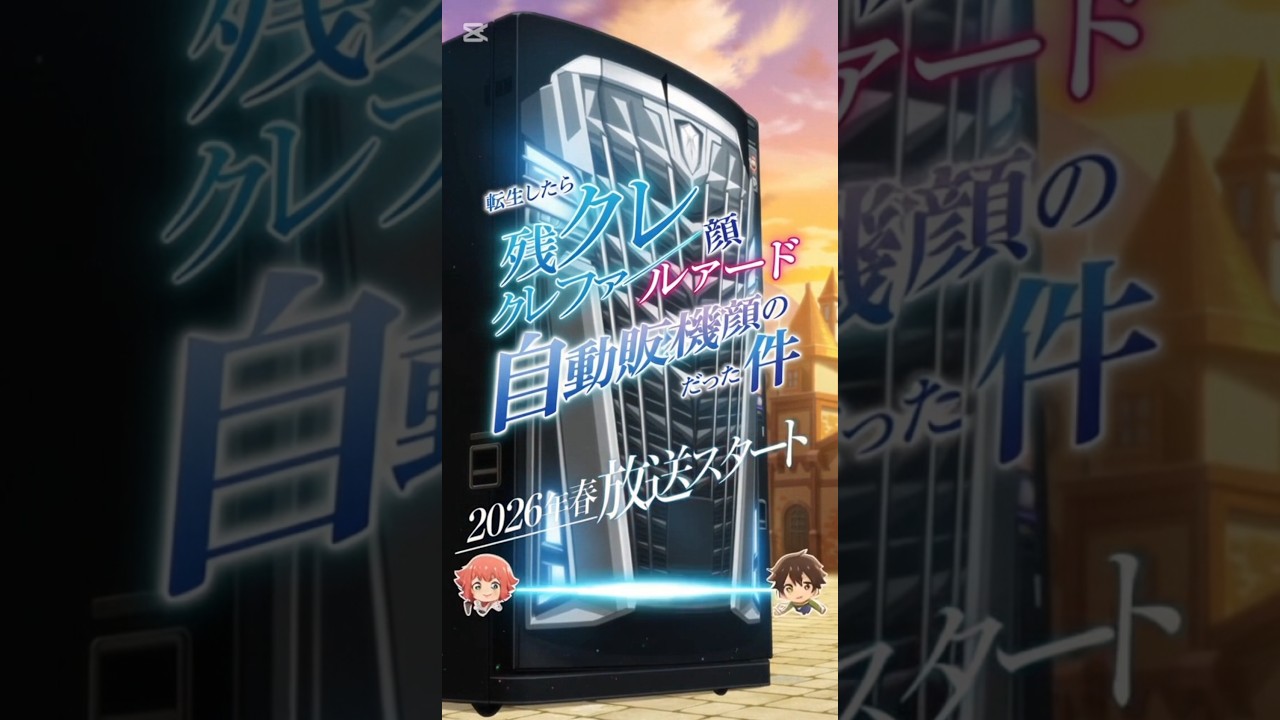 目が覚めたら残クレアルファードの自販機に転生してた件について　新作アニメ