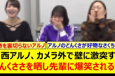 中西アルノ、カメラ外で壁に激突するどんくささを晒し先輩に爆笑されるw【乃木坂46・賀喜遥香・遠藤さくら・梅澤美波・乃木坂配信中・乃木坂工事中】