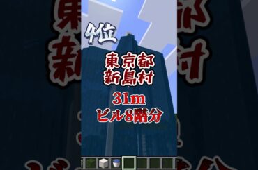 マイクラで分かる南海トラフ巨大地震の津波の高さランキング【マイクラ】#防災 #マイクラ