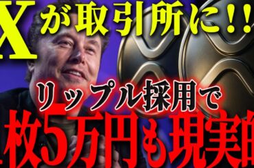 『正直震えた』イーロンがXに仮想通貨導入！リップル採用で大相場確定か…!?