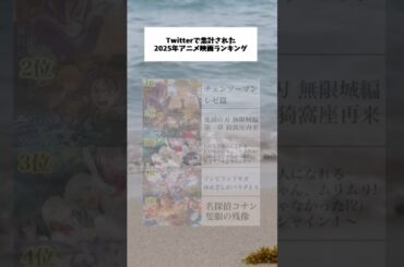 Twitterで集計された2025年アニメ映画ランキング#アニメ #声優 #漫画