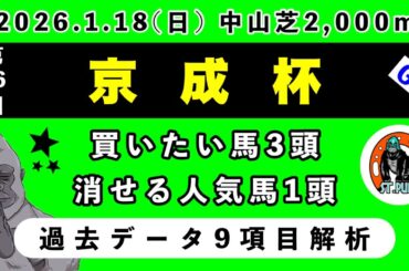 【京成杯2026】過去データ9項目解析!!(競馬予想)