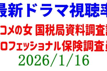 おコメ プロフェッショナル！視聴率速報☆2026年1月16日