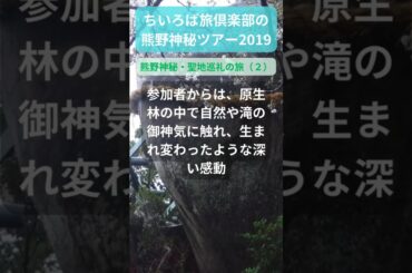 【熊野神秘ツアー】2019年参加者の感動メッセージ「熊野神秘・聖地巡礼の旅（２）」 #shorts #ちいろば旅倶楽部ツアー