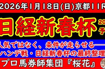 日経新春杯2026予想｜ハンデ戦で“条件が噛み合う馬”はどれ？展開・枠・追い切りから最終結論