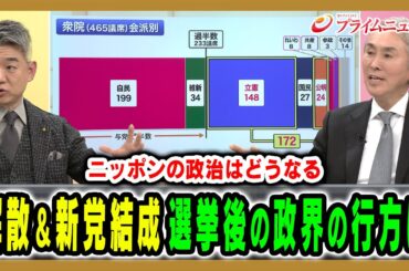 【衆院解散をめぐる政界の動き】「新党結成」や自維連立、政界再編の行方は 石原伸晃×橋下徹 2026/1/19放送＜後編＞【BSフジ プライムニュース】