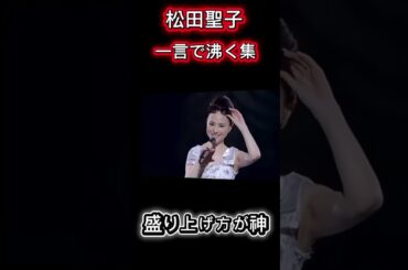 【松田聖子】会場が沸いた返しを厳選❗️