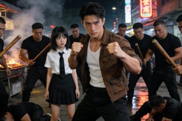 【日本語吹き替え】不良が道で女の子にちょっかいを出すと、隣で焼肉を売る若者は隠れた格闘王で、一発で不良のボスを吹っ飛ばした！