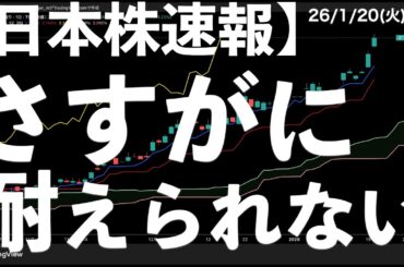 【日本株速報】26/1/20 さすがに金利上昇に耐えられなくなってきた日本株　#日本株  #半導体　#topix　#nvidia