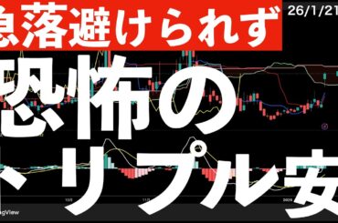 【急落避けられず】恐怖のトリプル安発生！　#米国株 #日経平均 #sp500