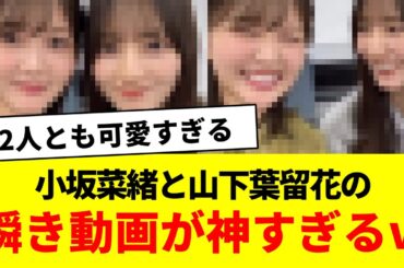 小坂菜緒と山下葉留花の瞬き動画が神すぎるｗ【日向坂46・日向坂で会いましょう】