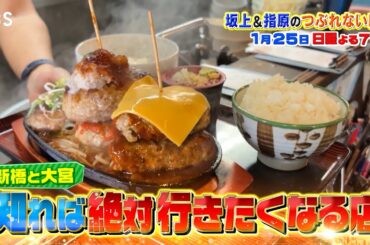 新橋･大宮の知れば絶対行きたくなる＆24時間繁盛店SP『坂上&指原のつぶれない店』1/25(日)【TBS】
