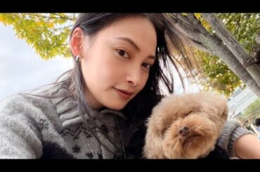 大政絢、愛犬の“マネージャー役”で撮影同行　仲良し3ショットに「可愛すぎ」の声