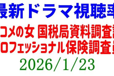おコメの女 視聴率アップ！視聴率速報☆2026年1月23日