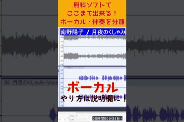 河合奈保子・南野陽子の楽曲でボーカル抽出・伴奏を分離してみた～Audacity・OpenVINO～
