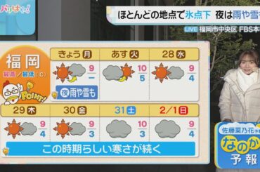 佐藤菜乃花気象予報士のお天気情報　バリはやッ!　1月26日