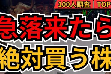 次の暴落で買うべき株ランキング｜トヨタ・三菱商事・JTほかBEST10【100人調査】