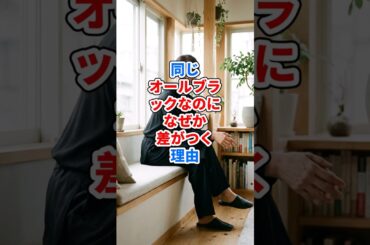 同じオールブラックなのに、なぜか差がつく理由 #ファッション