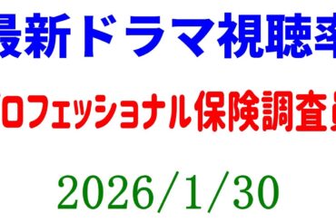 プロフェッショナル 視聴率アップ！視聴率速報☆2026年1月30日