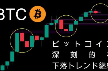 Bitcoin深刻的な下落トレンド突入か。暗号資産（仮想通貨）【BTC】