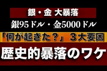 銀金が大暴落…わずか28分で何が起きたのか？トランプ人事、AI売り、CME
