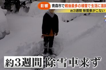 【81年ぶり】青森で平年の2.5倍以上の “災害級” 大雪を記録 ３週間除雪車来ない…住民嘆き「睡眠時間ない、致命的」【サン！シャインニュース】