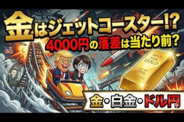 【金相場】4,000円超の大暴落！トランプの笑みは「偽りの底」か？ジェットコースター相場をテクニカル8割で攻略！