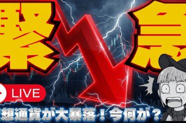 【※緊急LIVE】仮想通貨暴落！一体何が？
