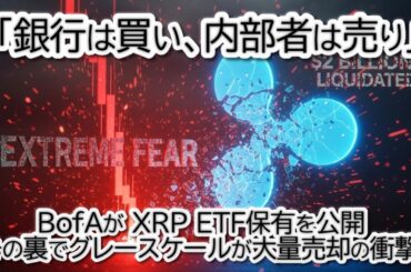 【リップル激震】バンク・オブ・アメリカがXRP ETF保有を公開！大暴落の裏で売られていた…DCGによるXRP・ソラナETFの大量売却