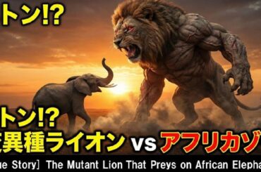 【衝撃】最強アフリカゾウを「捕食」する変異種オレキナ！その正体がヤバすぎる #アフリカゾウ #ライオン #変異種 #オレキナ #動物 #衝撃 #ミステリー #巨大生物 #UMA #進化