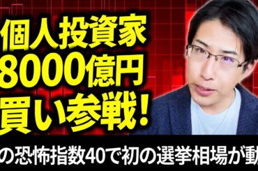 【8000億お買い上げ】個人投資家の買い参戦と、恐怖指数が示す先を徹底解説！NTトレードも。