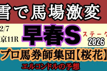 【エルコンドルの早春S2026予想】雪で激変？前残り崩壊！タフ馬場適性が鍵｜トリプルコークvsファイアンクランツ