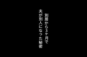 別居から3ヶ月で夫が別人になった妻の秘密