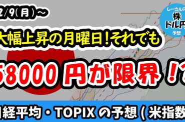 【日経平均・TOPIX】暴騰する月曜日、火曜日続伸するかは米ハイテク次第！？【週間日本株予想 2026/2/9～】
