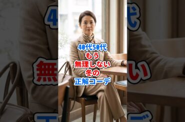40代50代、もう無理しない冬の正解コーデ #ファッション