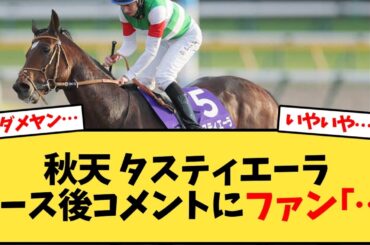 【天皇賞秋】秋天 タスティエーラレーン騎手のコメントが…【競馬反応集】