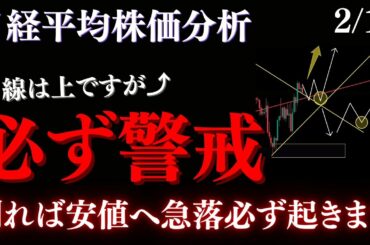 日経、必ず警戒。57800付近へ上昇はトレンドの死守のみ。割れば急落します:RedのNikkei225テクニカル徹底分析