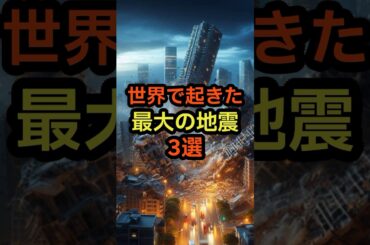 世界で起きた最大の地震3選　#歴史 #雑学 #地震 #災害