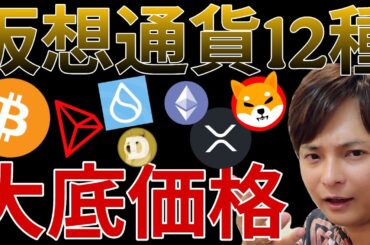 仮想通貨12銘柄、2026年大底価格は？ココまで落ちます！覚悟して。