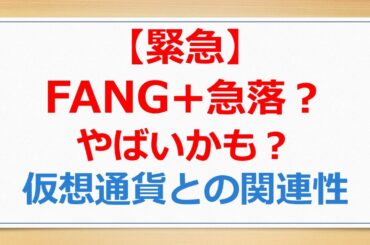 緊急、仮想通貨急落！　FANG+もヤバいかも？　ビットコインとFANG+の相関関係は大きい【年金繰上げ受給の有村ポウの資産運用】260223-2