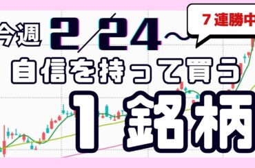 今週（2/24〜）専業が自信を持って買う1銘柄