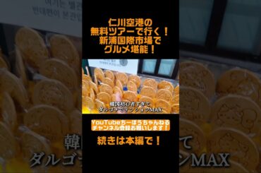 仁川空港の無料ツアーで行く！新浦国際市場でグルメ堪能！ #shorts #韓国 #仁川空港