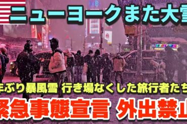 ９年ぶりの暴風雪でニューヨーク緊急事態宣言と外出禁止